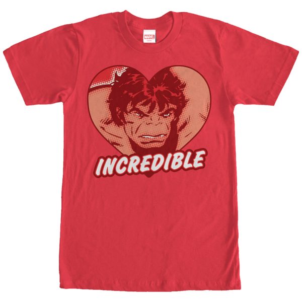 Men’s Marvel Hulk Incredible Heart T-Shirt