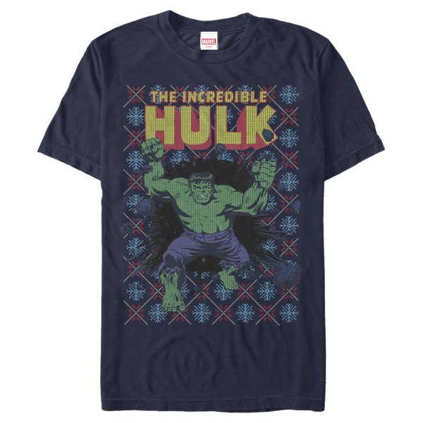 Men’s Marvel Hulk Smash Holiday Ugly Sweater T-Shirt