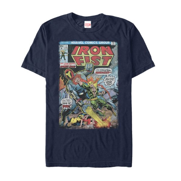 Men’s Marvel Iron Fist vs Atomic Man Comic T-Shirt