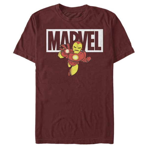 Men’s Marvel Iron Man Brick Logo T-Shirt