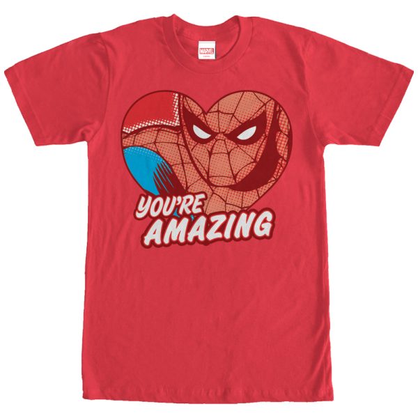 Men’s Marvel Spider-Man Amazing Heart T-Shirt