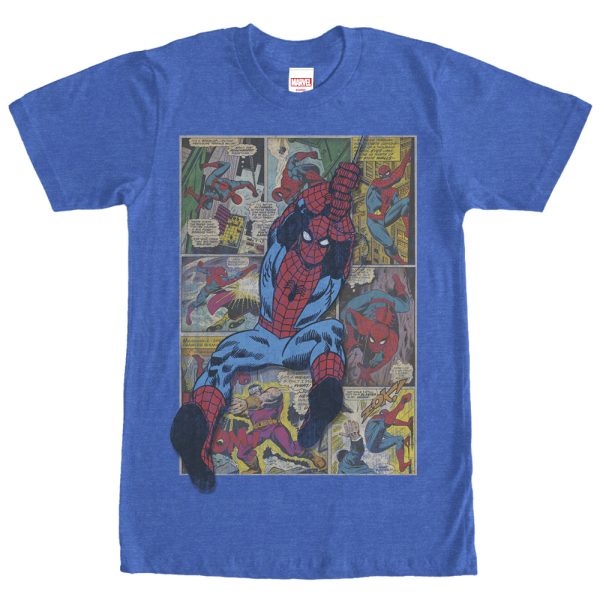 Men’s Marvel Spider-Man Comic Book Page Print T-Shirt