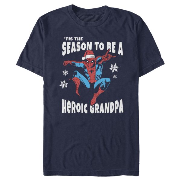 Men’s Marvel Spider-Man Grandpa ‘Tis the Season T-Shirt