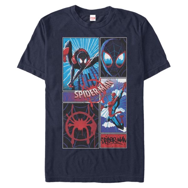 Men’s Marvel Spider-Man Into the Spider-Verse Modern Panels T-Shirt