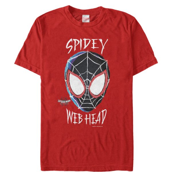 Men’s Marvel Spider-Man Into the Spider-Verse Web Head T-Shirt