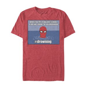 Men’s Marvel Spider-Man #drowning T-Shirt