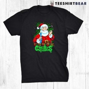 Merry Christmas Pothead Santa Shirt