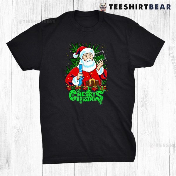 Merry Christmas Pothead Santa Shirt