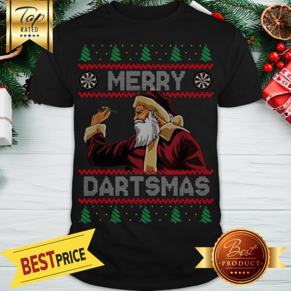 Merry Dartsmas Santa Christmas Ugly Sweat Shirt