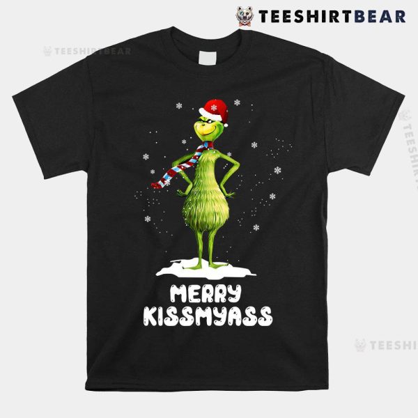 Merry Kissmyass Grinch Christmas Shirt