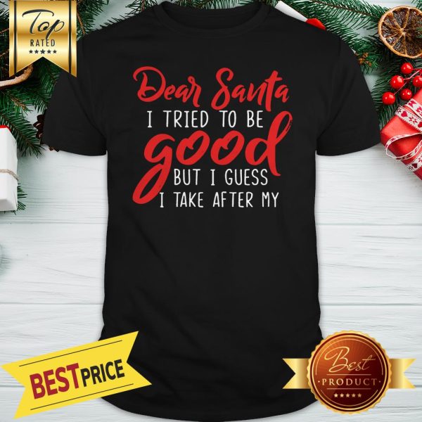 Nice Dear Santa I Tried To Be Good But My Grandma Shirt