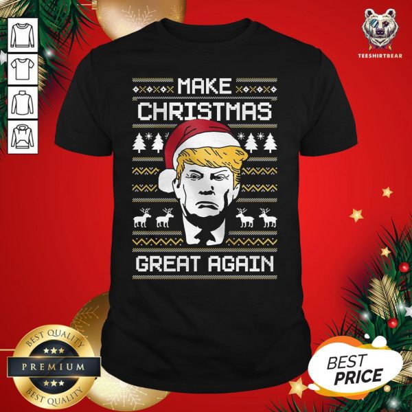 Nice Donald Trump Santa Make Christmas Great Again Ugly 2020 Shirt