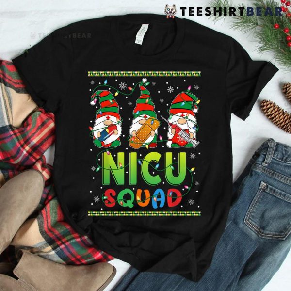 Nicu Nurse Squad Three Gnomes Christmas Shirt