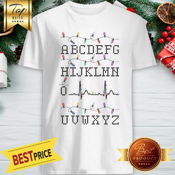 Official Abc Alphabet ECG Christmas Light Shirt