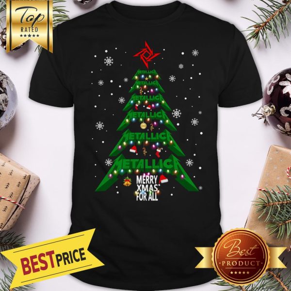 Official Christmas Tree Metallic Merry Xmas For All Shirt