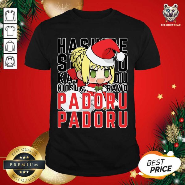 Official Saber Nero Christmas Padoru Padoru T-shirt