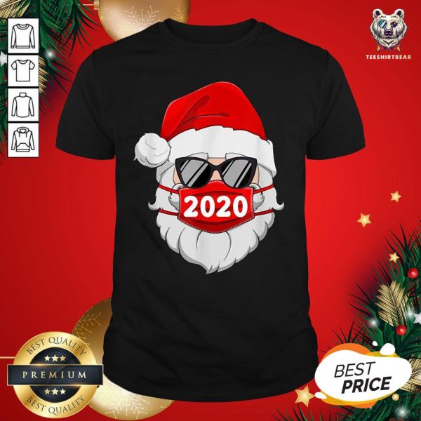 Official Santa With Face Mask Christmas Shirt