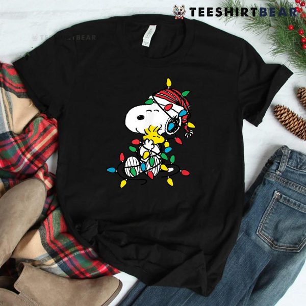 Peanuts Snoopy Woodstock Christmas Lights Shirt