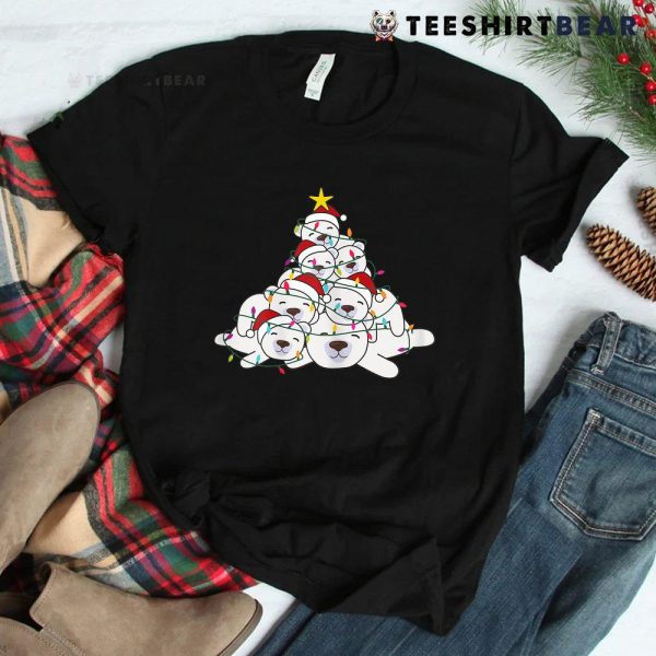 Polar Bear Christmas Tree Funny Christmas Shirt