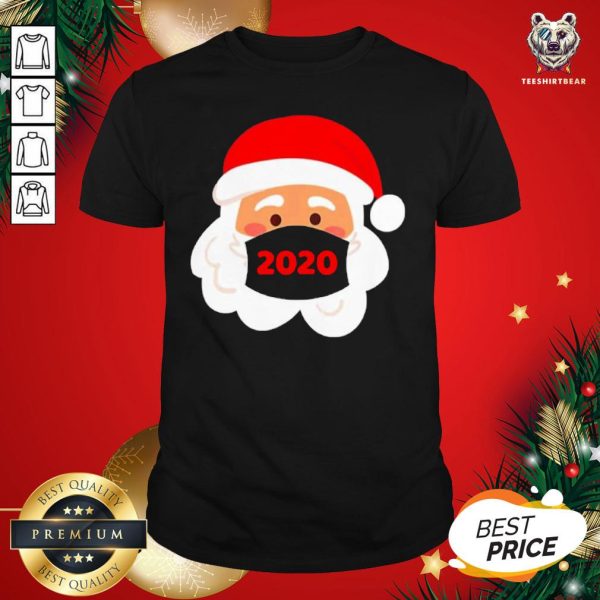 Premium Santa Claus Wearing Face Mask 2020 Christmas Shirt