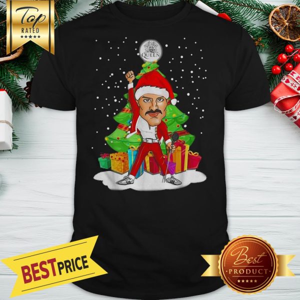 Santa Freddie Mercury Queen Christmas Tree Gifts Shirt