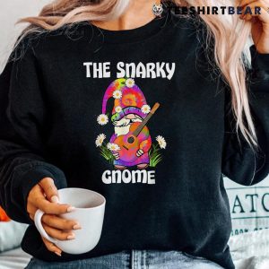 Snarky Gnome Merry Christmas Tie Dye Pajamas Shirt 2