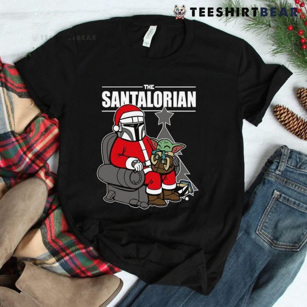 The Santalorian And Baby Yoda Christmas Shirt