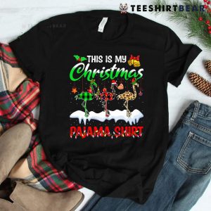 This Is My Christmas Pajama Flamingo Lover Lights Xmas Shirt