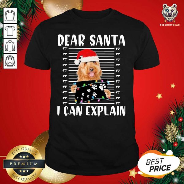 Top Goldendoodle Hug Dear Santa I Can Explain Merry Christmas Shirt