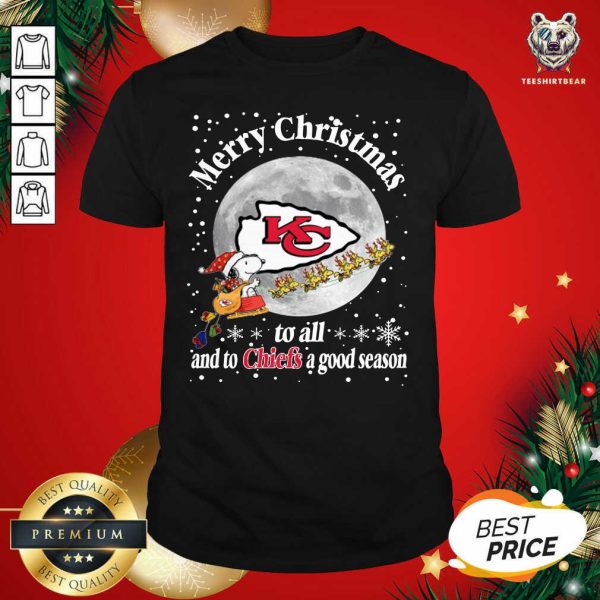 Top Kansas City Chiefs Merry Christmas To All And To Chiefs A Good Season NFL Football Sports Women’s T-Shirt