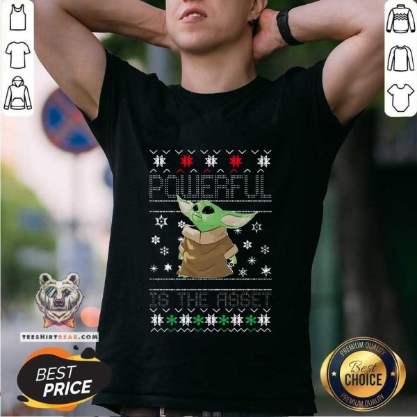 Top Powerful Is The Asset Baby Yoda Mandalorian Christmas Shirt