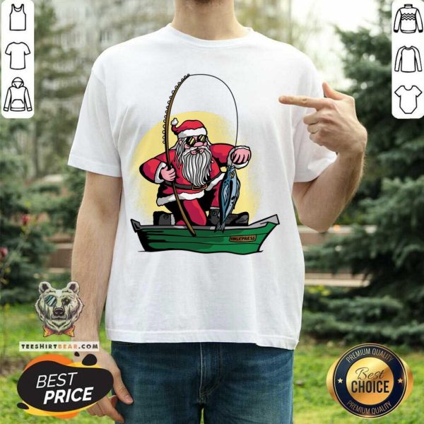 Top Santa Claus Fishing Deserved Holidays T-Shirt