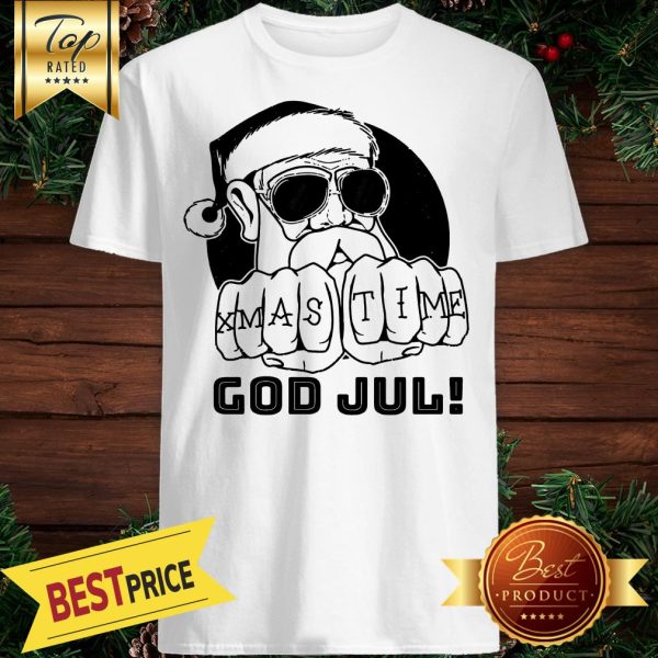 Xmas Tf Me God Jul Santa Christmas Shirt