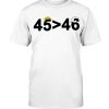 4546 Shirt 45 is Greater Than 46 Donald Trump Greater Than Joe Biden