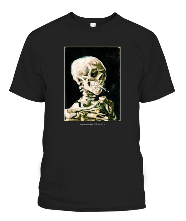 Aesthetic Van Gogh Skeleton Streetwear Fashion Graphic Tee T-Shirt