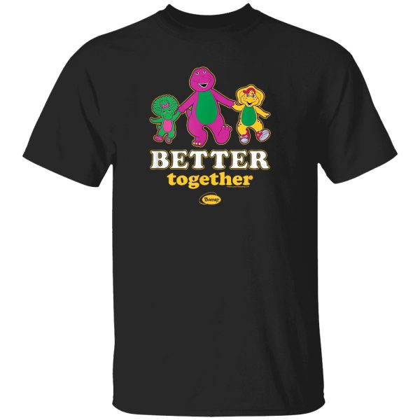 Barney – Baby Bop and BJ Better Together Trio Holding Hands T-Shirt