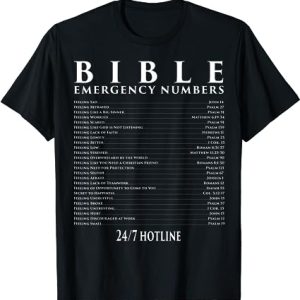 Bible Emergency Hotline Numbers – Cool Christian T-Shirts
