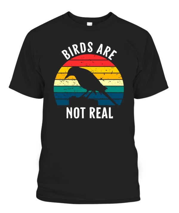 Birds Are Not Real Retro Vintage Conspiracy Theory T-Shirt