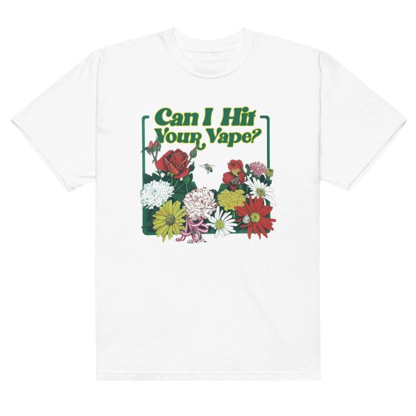 Can I Hit Your Vape Shirt Funny Flowers And Bee