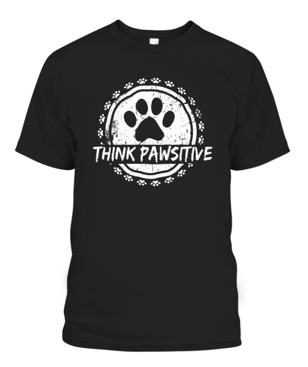 Dog Paw print Pawsitive Pet lover T-Shirt