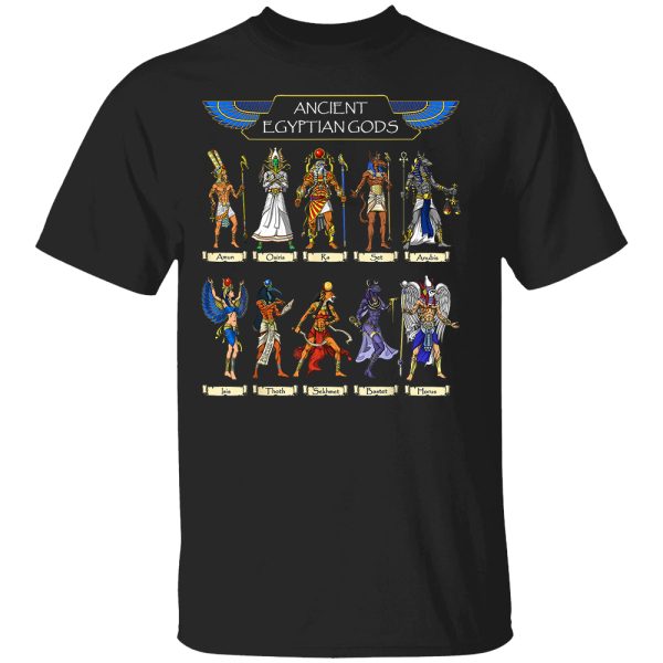 Egyptian Gods Ancient Mythology Pharaoh Anubis Thoth Horus Shirt