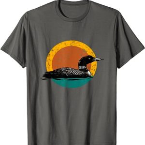 Faded Loon Earthy Design with Retro Colors T-Shirt