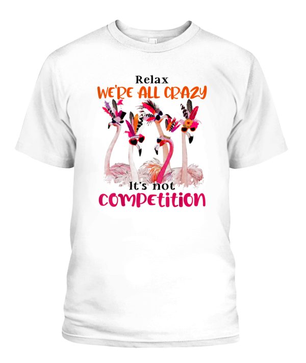 Flamingo We Are All Crazy Its Not Competition T-Shirt