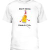 Funny and Cute Drink & Relax Design T-Shirt