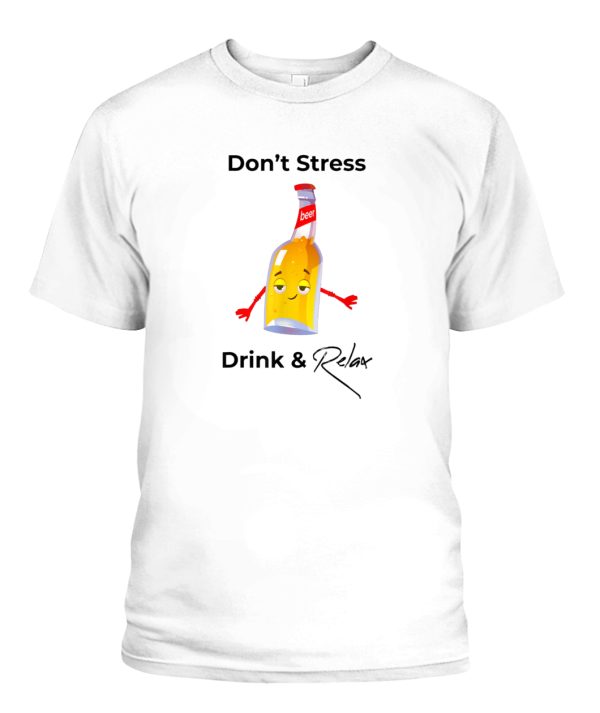 Funny and Cute Drink & Relax Design T-Shirt