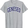 Geneseo NY New York Varsity Style Navy Blue Text T-Shirt