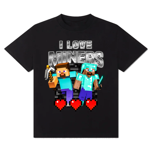 I Love Miners Shirt Minecraft