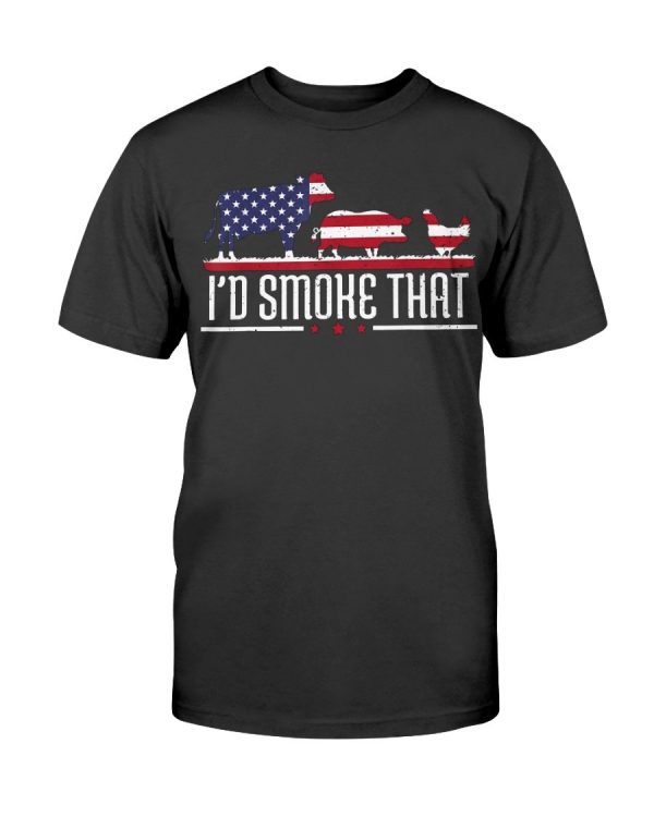 I’d Smoke That Patriot BBQ Barbeque Cook Chef T-Shirt