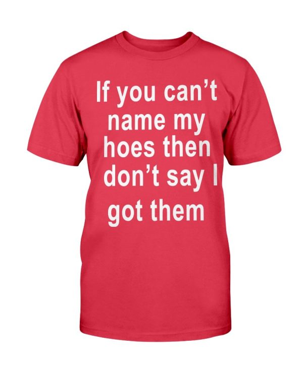 If You Can’t Name My Hoes Then Don’t Say Got Them Shirt