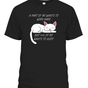 Lazy Cat Funny Kitty Work Office Excuse T-Shirt